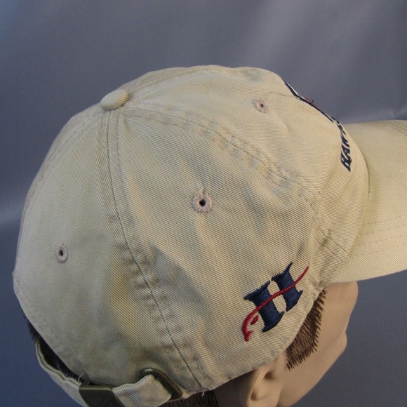 Hawks Landing Strapback Hat Khaki Tan‎ Adjustable Golf Course Cap USA Flag - Picture 5 of 9